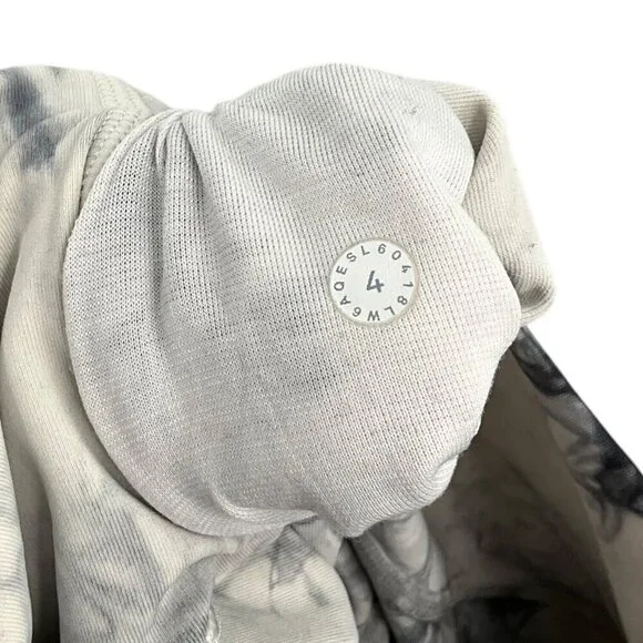 Lululemon Wunder Under Crop Hi-Rise 21" Dual Shibori White Baltic Grey Size 4 - Picture 5 of 5